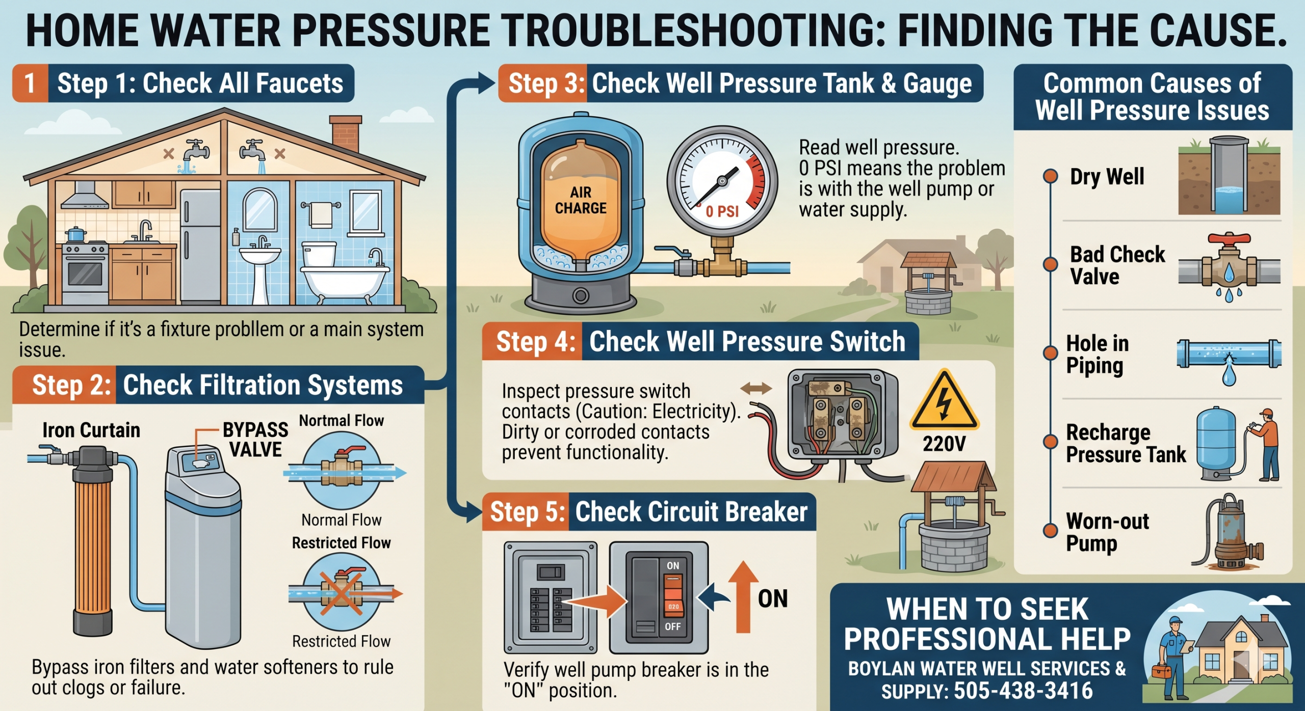 What Should I Do If I Do Not Have Water Pressure by Boylan Water Well Service & Supply